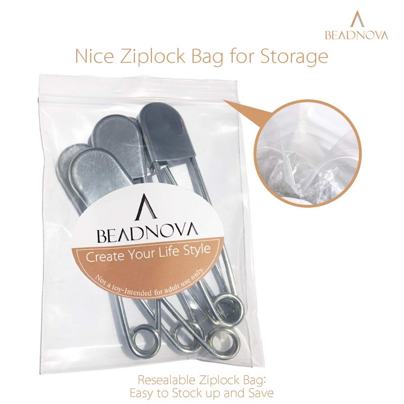 BEADNOVA 5 Inch Large Safety Pins for Clothes Big Heavy Giant Safety Pin for Fashion, Sewing, Quilting, Blankets, Upholstery, Laundry and Craft (13cm, 5pcs) - Image 5